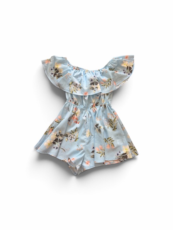 Parisian Works Dresses & Skirts - Parisian Works Light Blue Floral Off-Shoulder romper size 4